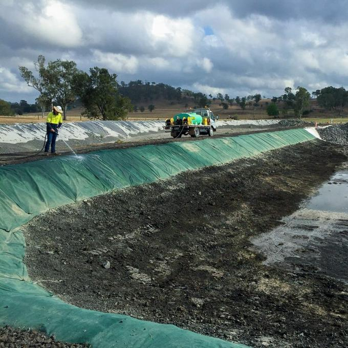 Lona impregnada concreta de Flexbile antivento para o forro de vala 4