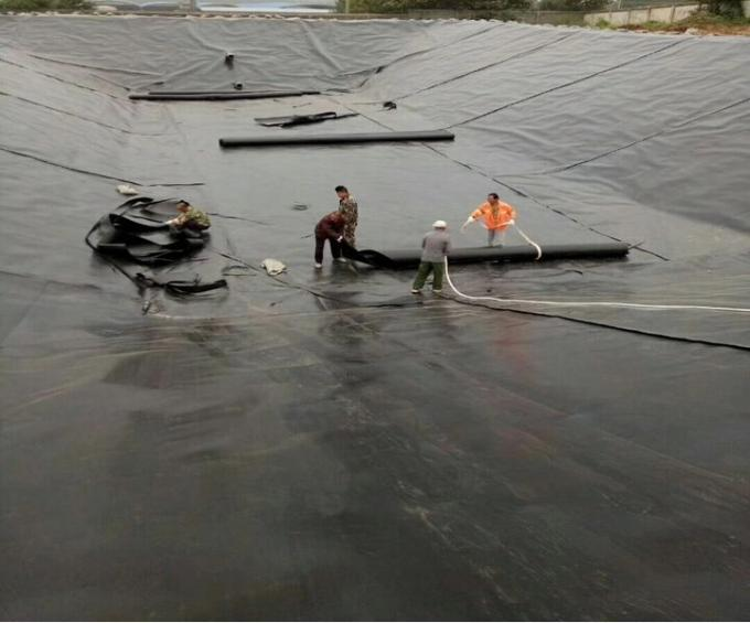 Geomembrana lisa não tecida do Hdpe de 1.0mm para o forro da lagoa da piscicultura 2