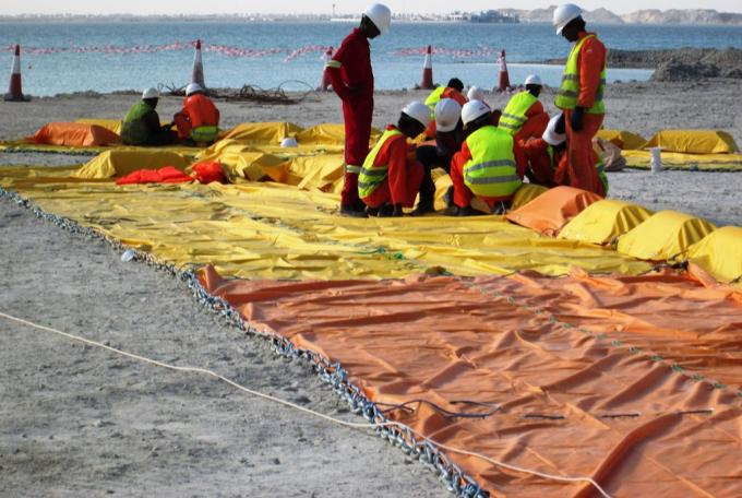 Tipo de grande resistência cortina de flutuação do Fsc do geotêxtil do ANIMAL DE ESTIMAÇÃO 2 do lodo 5